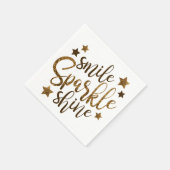 Serviette En Papier Smile Sparkle Shine Affirmations (Coin)
