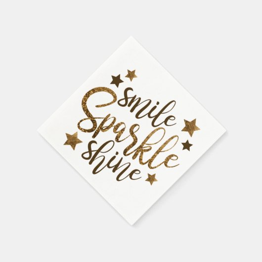Serviette En Papier Smile Sparkle Shine Affirmations (Coin)