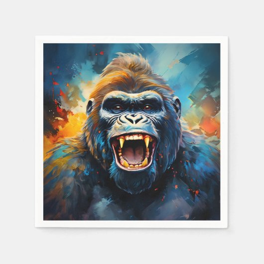 Serviette En Papier Smiling gorilla (Devant)