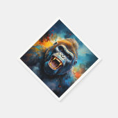 Serviette En Papier Smiling gorilla (Coin)