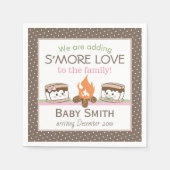 Serviette En Papier S'more baby shower genre révéler serviette (Devant)
