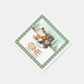 Serviette En Papier S'more Camping Bear ONE Happy Camper 1er anniversa (Coin)