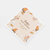 Serviette En Papier S'more Love Fall Baby shower de camping rustique (Coin)