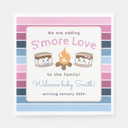 Serviette En Papier S'more Love Genre révèle (Devant)