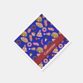 Serviette En Papier Snack Time Blue Picnic Napkins (Coin)