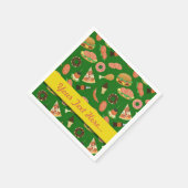 Serviette En Papier Snack Time Pique-Nique Vert Naples (Coin)