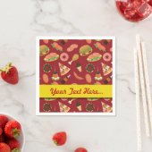 Serviette En Papier Snack Time Red Picnic Napkins (En situation)
