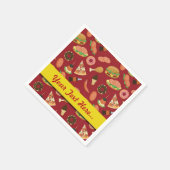 Serviette En Papier Snack Time Red Picnic Napkins (Coin)