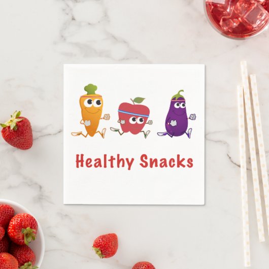 Serviette En Papier Snacks sains (En situation)