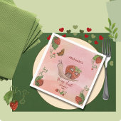 Serviette En Papier Snail & Strawberry 'Berry First' Party Napkins