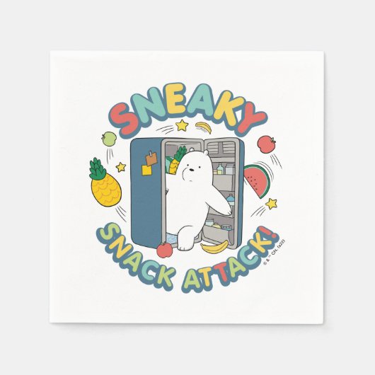 Serviette En Papier Sneaky Snack Attack ! (Devant)