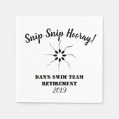 Serviette En Papier Snip Snip Hooray Swim Team Retraite | Vasectomie (Devant)