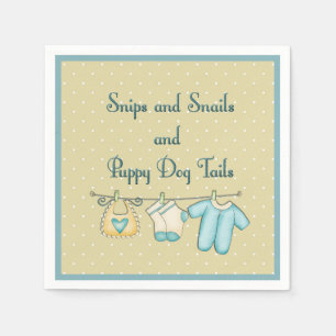 Serviette En Papier Snips Escargots Chien Chien Tails Avec Vêtements B