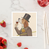 Serviette En Papier Snob de vin beagle (En situation)