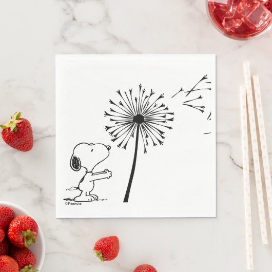 Serviette En Papier Snoopy Avec Dandelion (En situation)