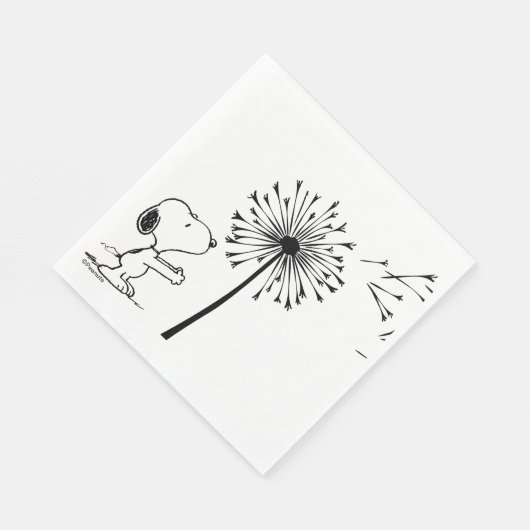 Serviette En Papier Snoopy Avec Dandelion (Coin)