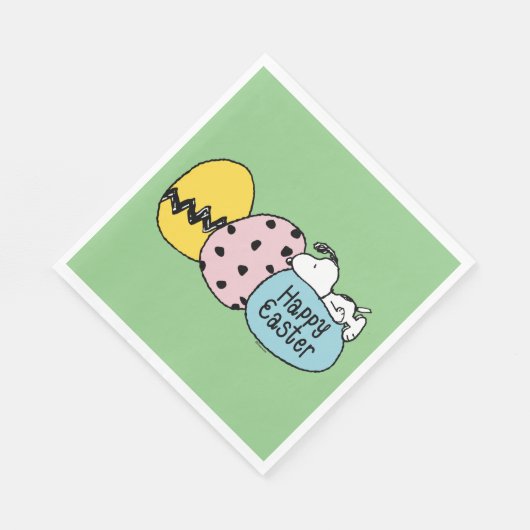 Serviette En Papier Snoopy - Bonne Pâques (Coin)