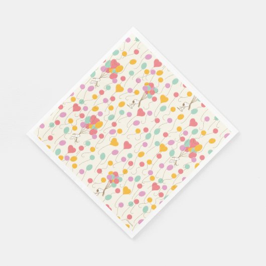 Serviette En Papier Snoopy Bunches of Balloons Motif (Coin)