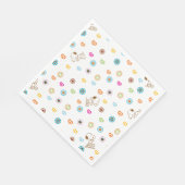 Serviette En Papier Snoopy Colorful Hearts Motif (Coin)