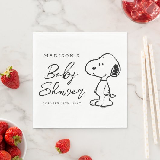 Serviette En Papier Snoopy d'arachides | BABY SHOWER (En situation)