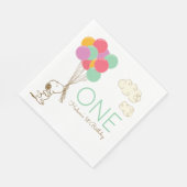 Serviette En Papier Snoopy et ballons 1er anniversaire (Coin)