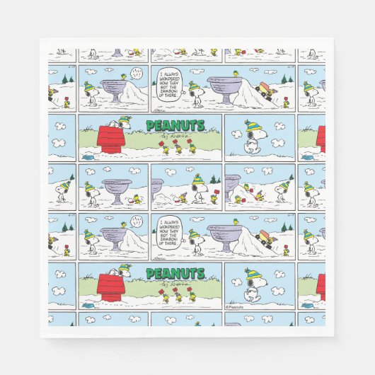 Serviette En Papier Snoopy et l'équipage Zamboni (Devant)