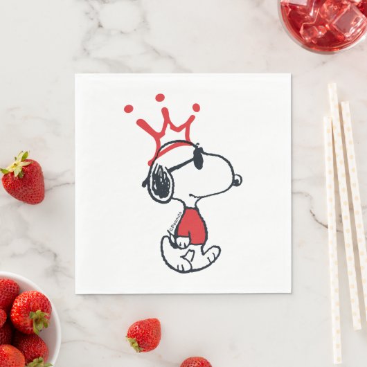 Serviette En Papier Snoopy - Joe Cool Crown (En situation)