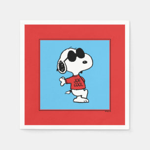 Serviette En Papier Snoopy "Joe Cool" debout