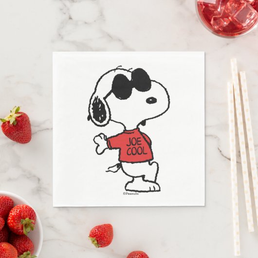 Serviette En Papier Snoopy "Joe Cool" debout (En situation)