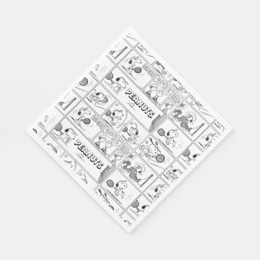 Serviette En Papier Snoopy Joue Au Tennis (Coin)