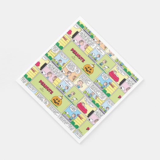 Serviette En Papier Snoopy & Linus | Les grandes nouvelles Citrouilles (Coin)