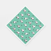Serviette En Papier Snoopy Moustaches et Motif Turquoise (Coin)