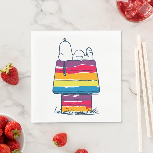 Serviette En Papier Snoopy | Rainbow Dog House (En situation)