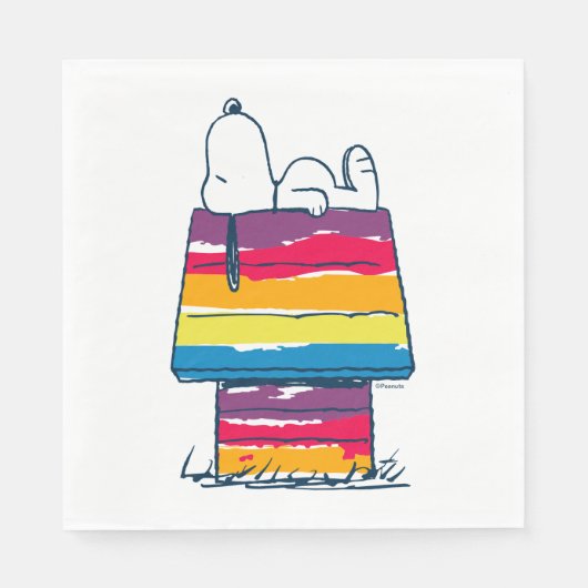 Serviette En Papier Snoopy | Rainbow Dog House (Devant)