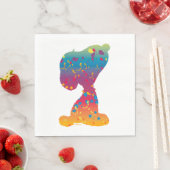 Serviette En Papier Snoopy Rainbow Graffiti Silhouette (En situation)