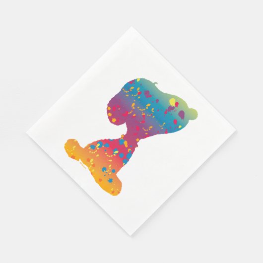 Serviette En Papier Snoopy Rainbow Graffiti Silhouette (Coin)