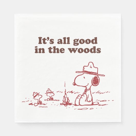 Serviette En Papier Snoopy | Scout Beagle - Tout le bien dans les bois (Devant)