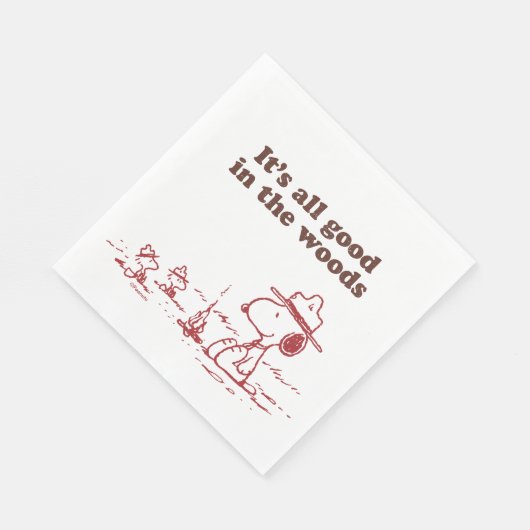 Serviette En Papier Snoopy | Scout Beagle - Tout le bien dans les bois (Coin)