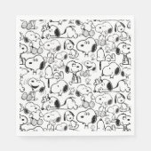 Serviette En Papier Snoopy Smile Giggle Laugh Pattern (Devant)