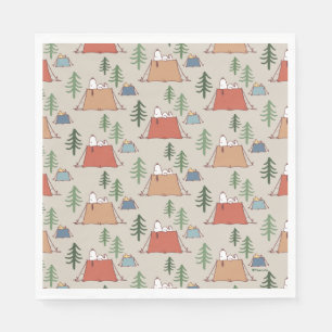 Serviette En Papier Snoopy & Woodstock Go Camping Motif