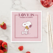 Serviette En Papier Snoopy & Woodstock - L'amour c'est des lunettes et (En situation)