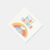 Serviette En Papier Snoopy & Woodstock Rainbow Baby Shower Napkins (Coin)