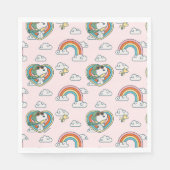 Serviette En Papier Snoopy & Woodstock Rainbow Heart Motif (Devant)