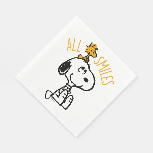 Serviette En Papier Snoopy & Woodstock - Tous les sourires (Coin)