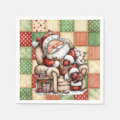 Serviette En Papier Snoozing Santa Claus On Christmas Eve (Devant)