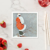 Serviette En Papier Snow Buntings - Will Hammell (En situation)