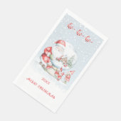 Serviette En Papier Snow Globe Père Noël Elf Christmas (Coin)