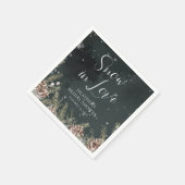 Serviette En Papier Snow In Love (Coin)