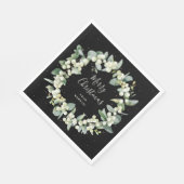 Serviette En Papier Snowberry + Eucalyptus Wreath Fête (Coin)