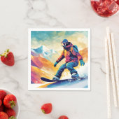 Serviette En Papier Snowboard 16e Anniversaire Papier serviettes (En situation)